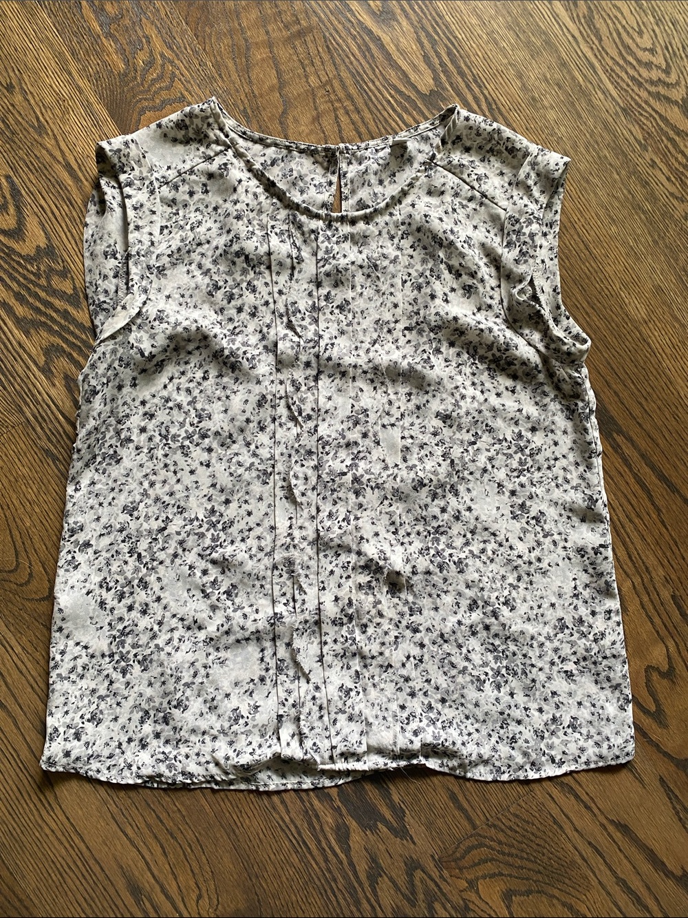 Black and White Floral Blouse
